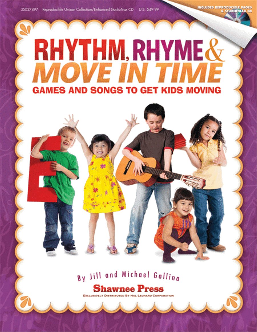 Rhythm, Rhyme & Move in Time – Games and Songs to Get Kids Moving Unison Choir scores gallery preview page 1