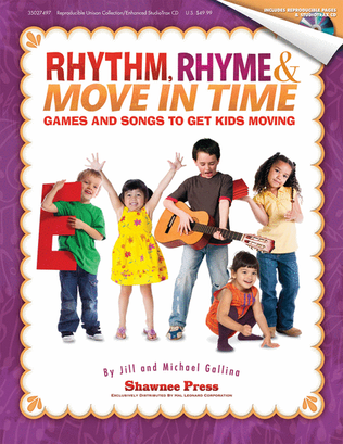Book cover for Rhythm, Rhyme & Move in Time – Games and Songs to Get Kids Moving