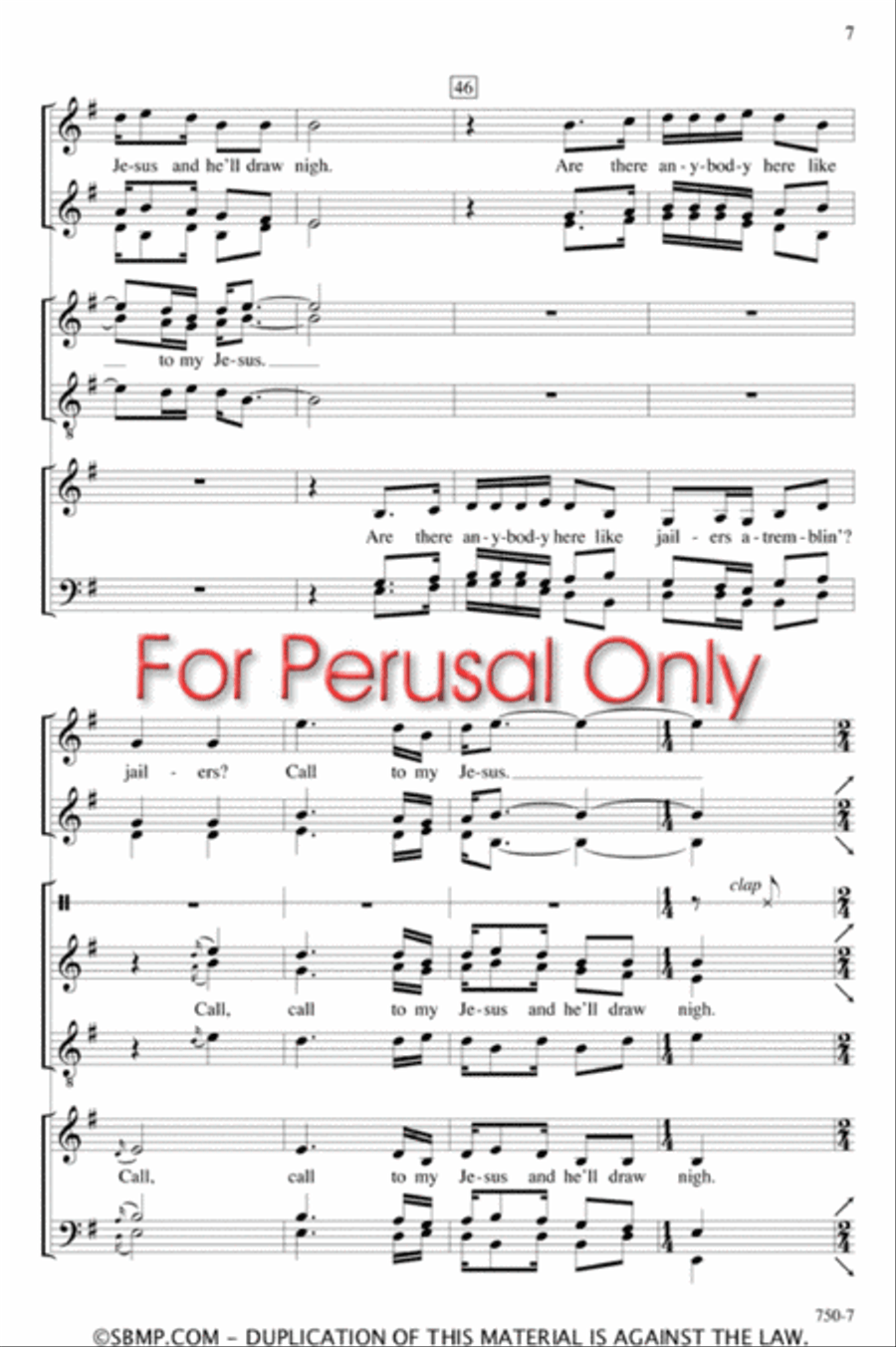 Weeping Mary - SATB Octavo 4-Part scores gallery preview page 6