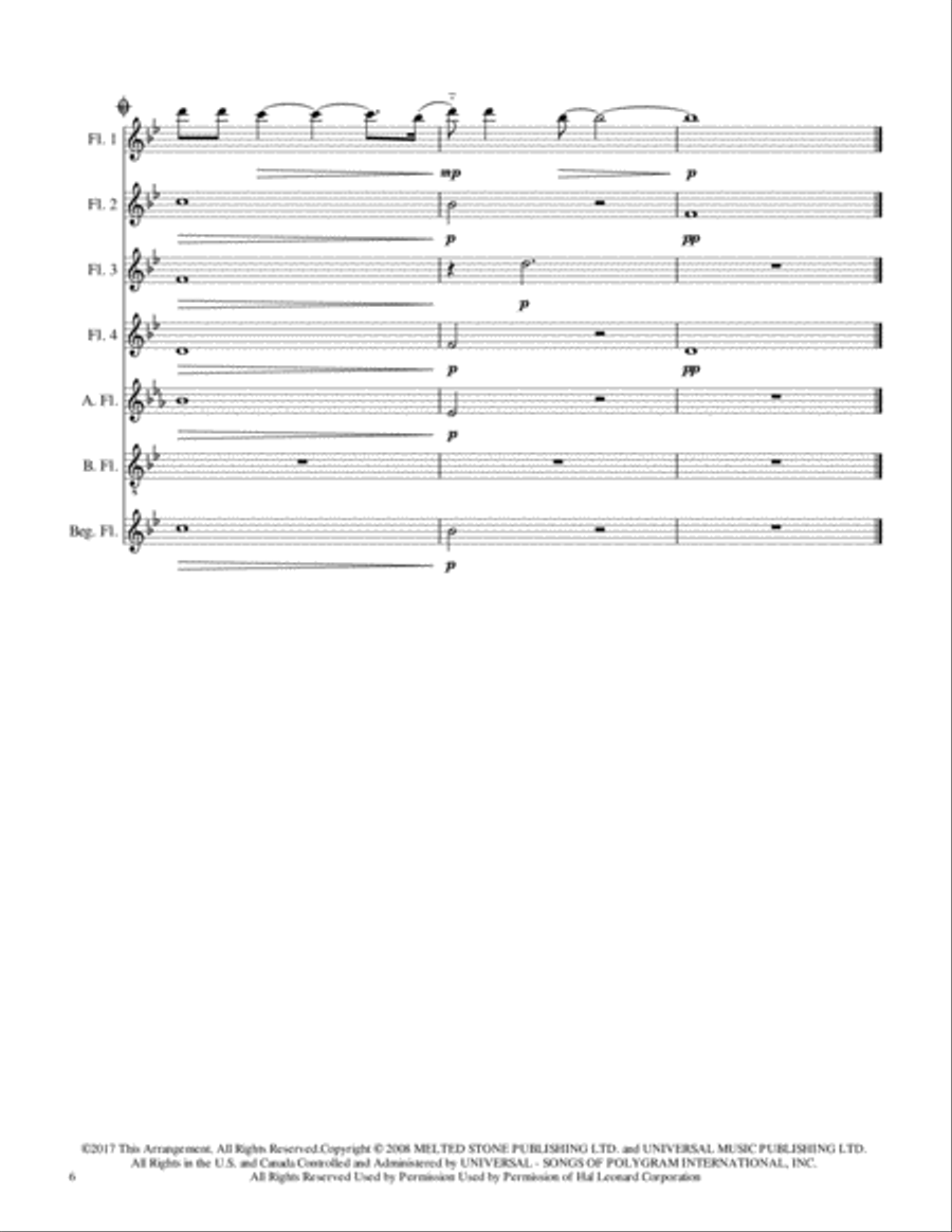 Chasing Pavements Woodwind Quartet scores gallery preview page 6