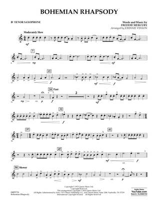 Bohemian Rhapsody (arr. Johnnie Vinson) - Bb Tenor Saxophone