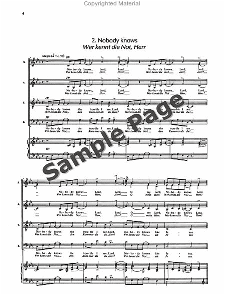5 Negro Spirituals SSAATTBB scores gallery preview page 7