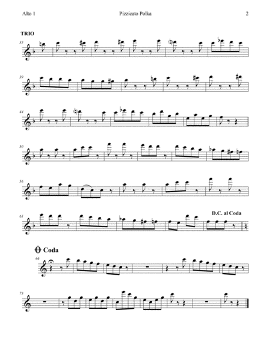 Pizzicato Polka for Recorder Sextet Recorder scores gallery preview page 6
