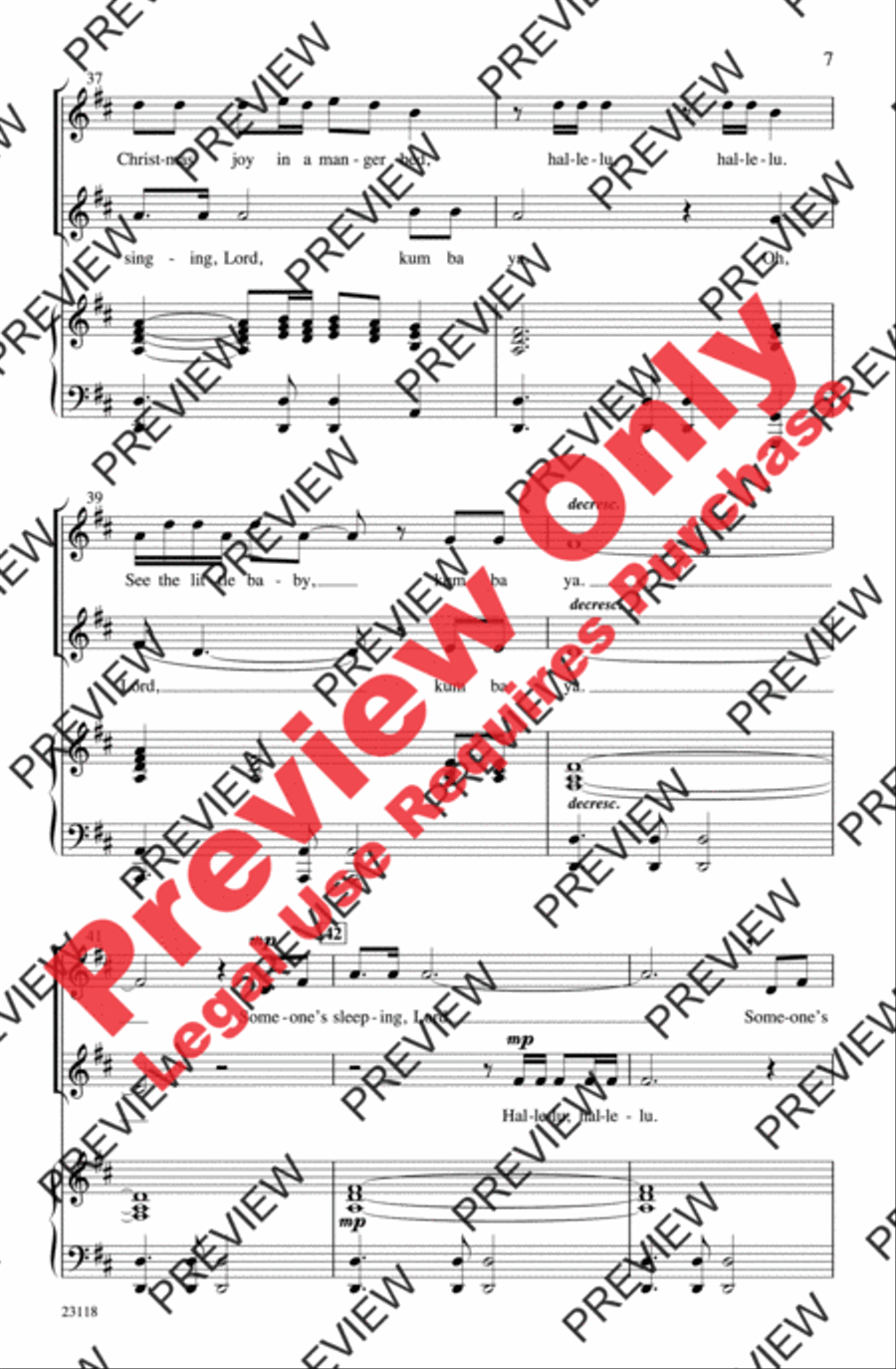 Christmas Kum Ba Ya Christmas Kum Ba Ya 2-Part scores gallery preview page 7
