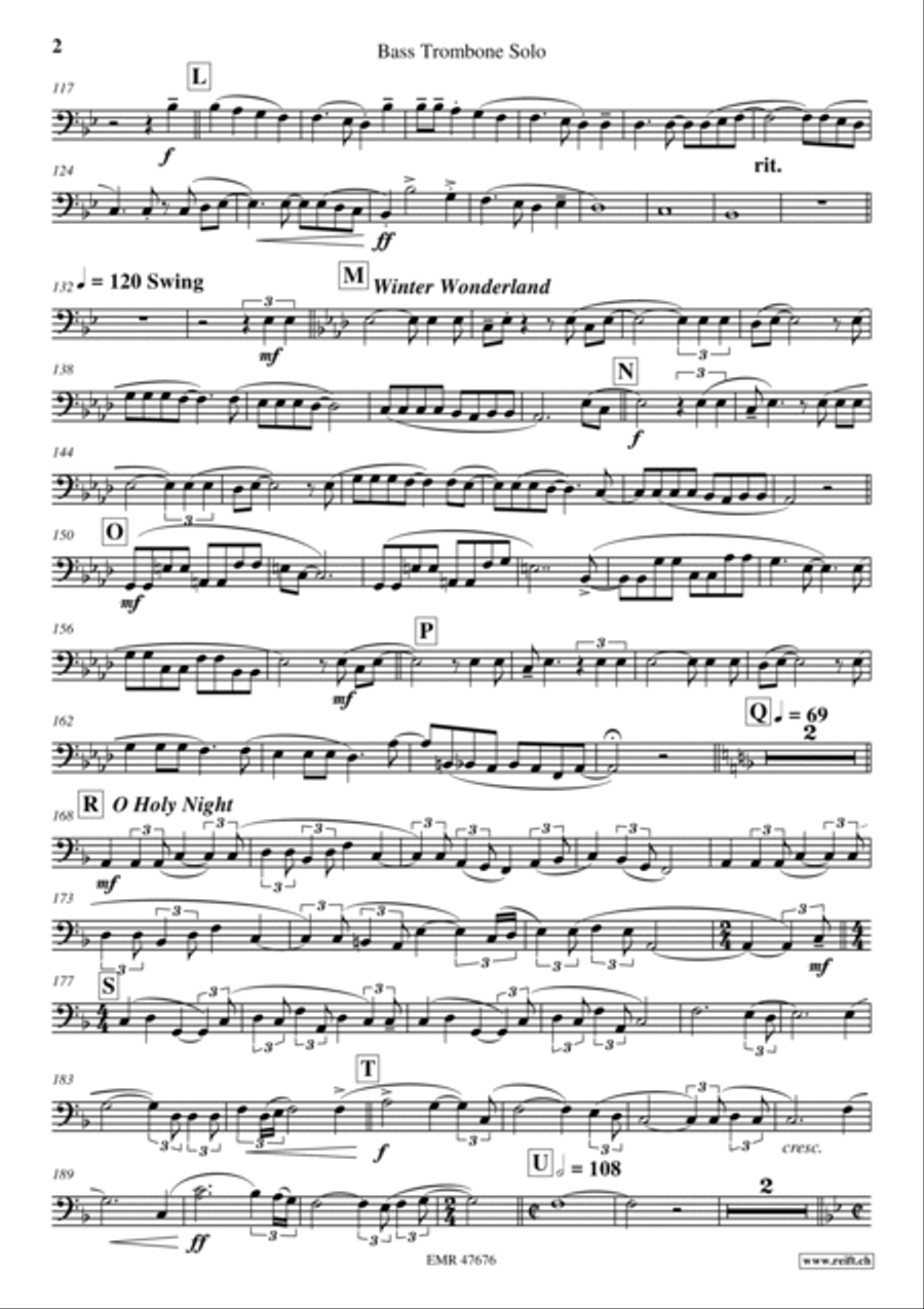 Christmas Medley Trombone scores gallery preview page 3