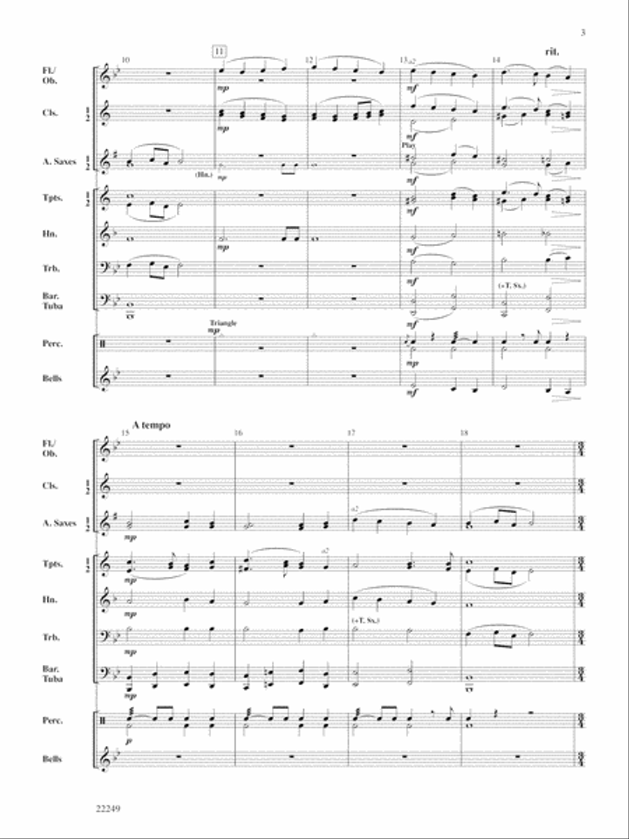 All Through the Silent Night: Score Concert Band scores gallery preview page 3