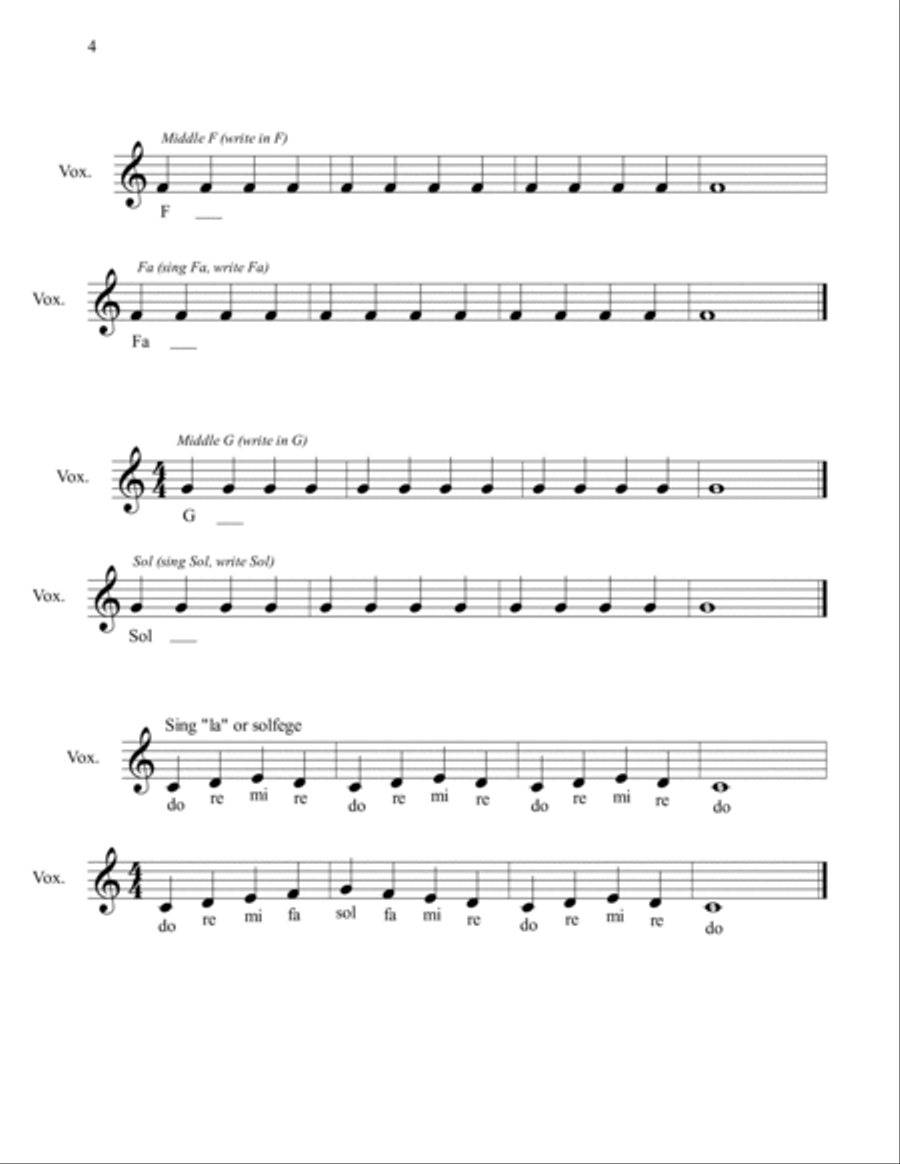 The Beginner Vocal Lesson Book: Learn to Sing (Level 1) Medium Voice scores gallery preview page 4