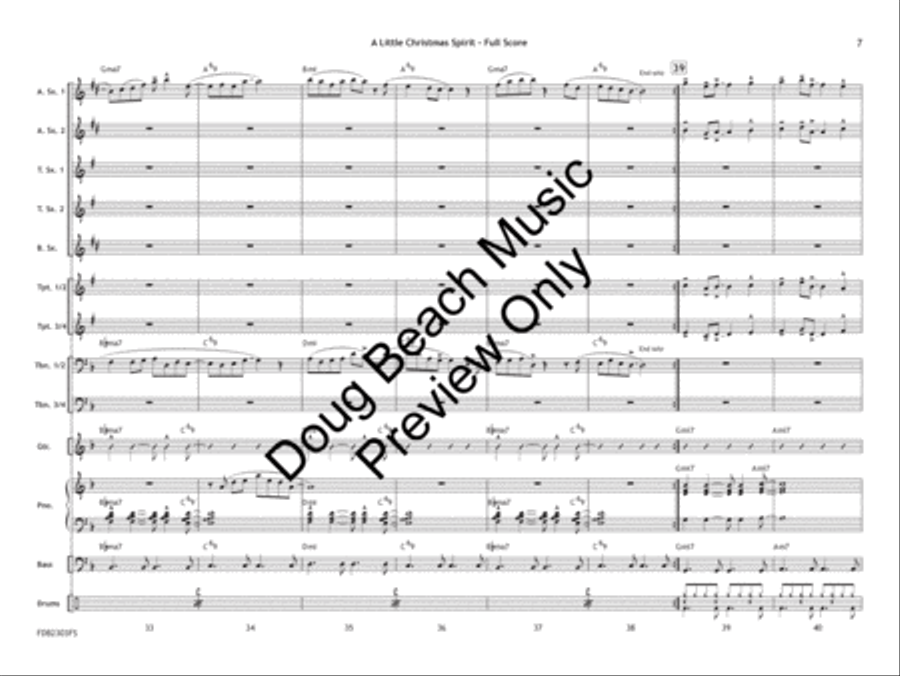 A Little Christmas Spirit Jazz Ensemble scores gallery preview page 8