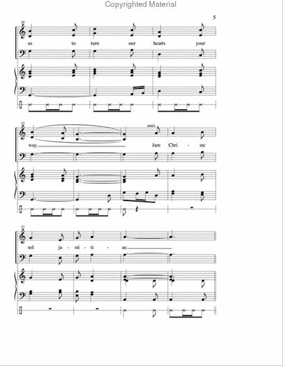 Jam Christe Sol Justitiae 4-Part scores gallery preview page 4