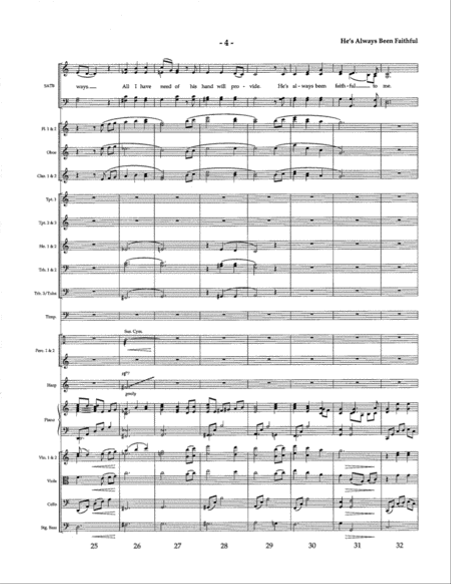 He's Always Been Faithful Orchestra scores gallery preview page 5