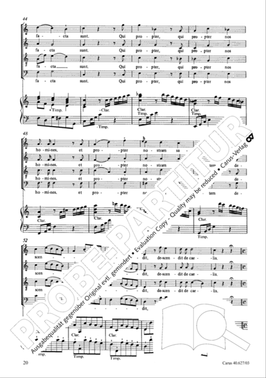 Mass in C Major 4-Part scores gallery preview page 21