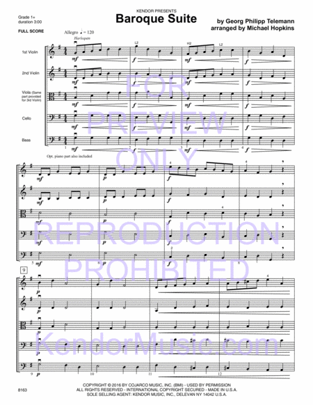 Baroque Suite (Full Score)