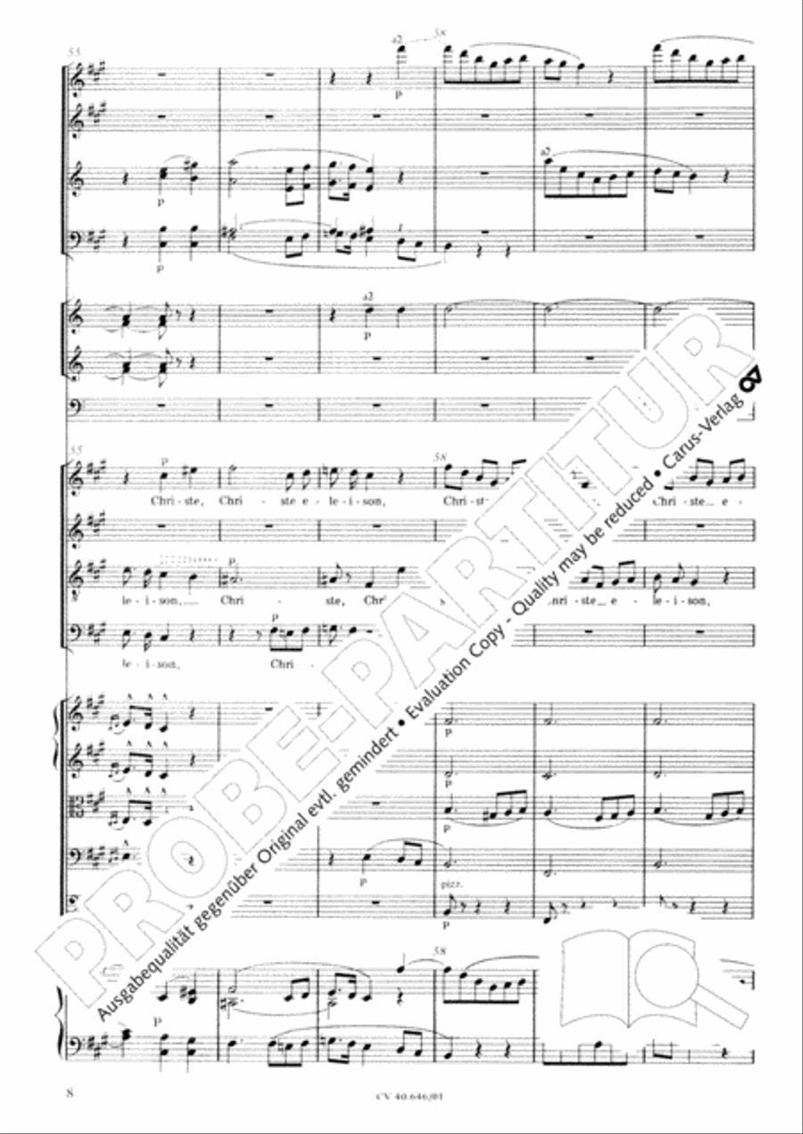 Mass in A Major (2 versions) STB scores gallery preview page 19