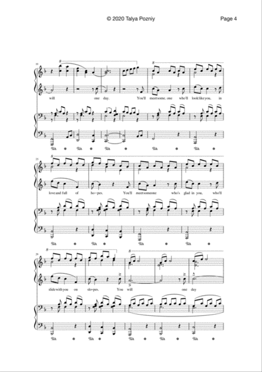 Dancing Thoughts. Two Waltzes for Piano Four Hands by Talya Pozniy 1 Piano, 4-Hands scores gallery preview page 4