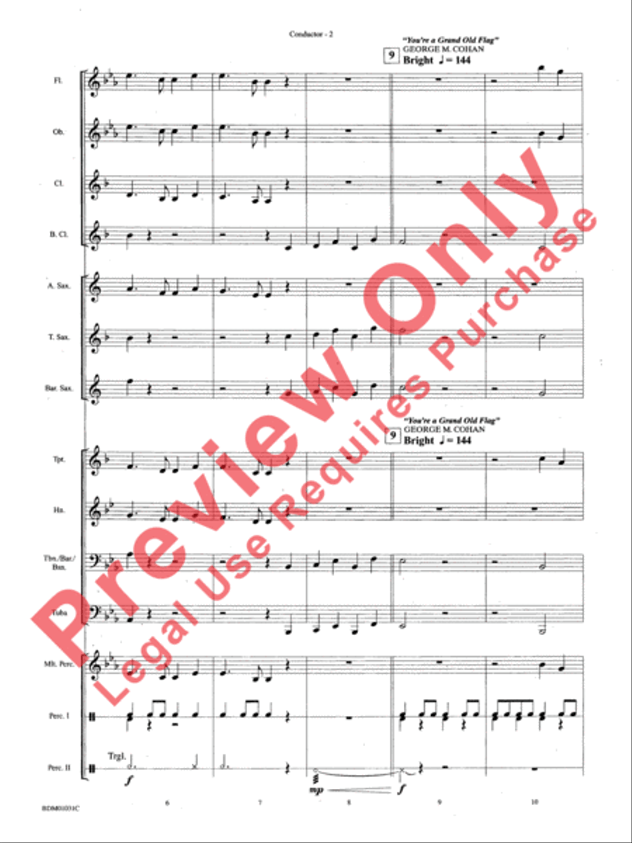 Patriotic Bits & Pieces Concert Band scores gallery preview page 5