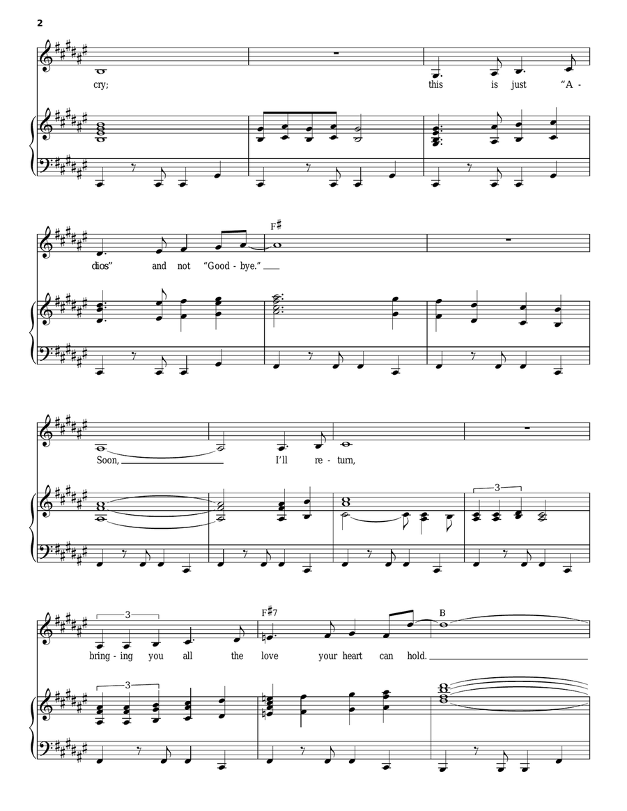 Spanish Eyes Spanish Eyes Piano, Vocal scores gallery preview page 2