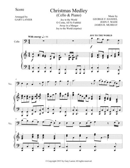 TWO CHRISTMAS SUITES (Cello and Piano with Score & Parts) image number null