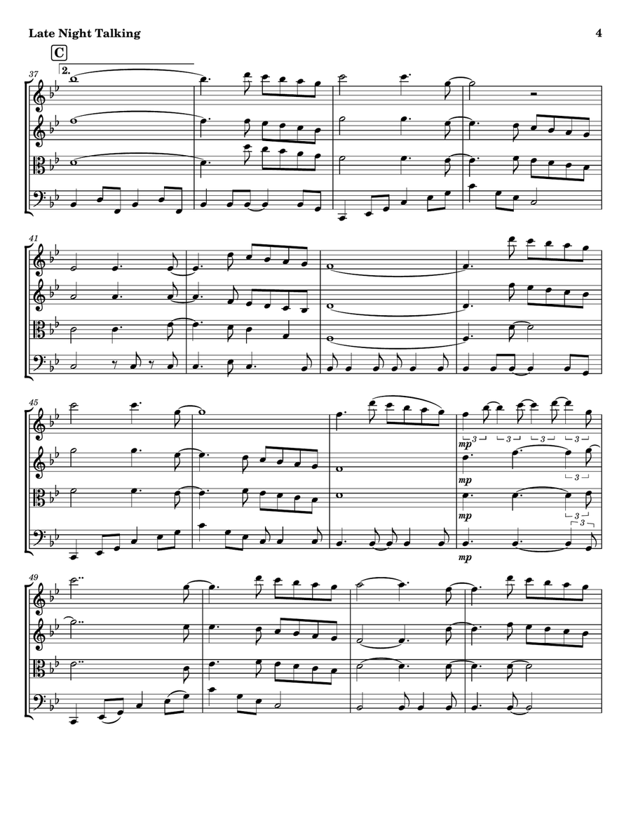 Late Night Talking String Quartet scores gallery preview page 4