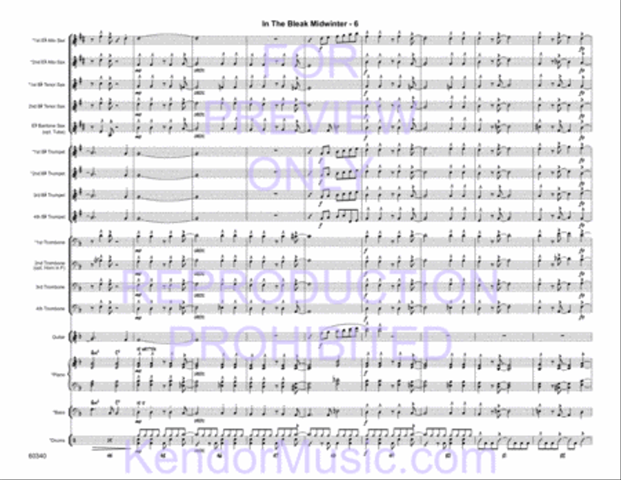 In The Bleak Midwinter Jazz Ensemble scores gallery preview page 7