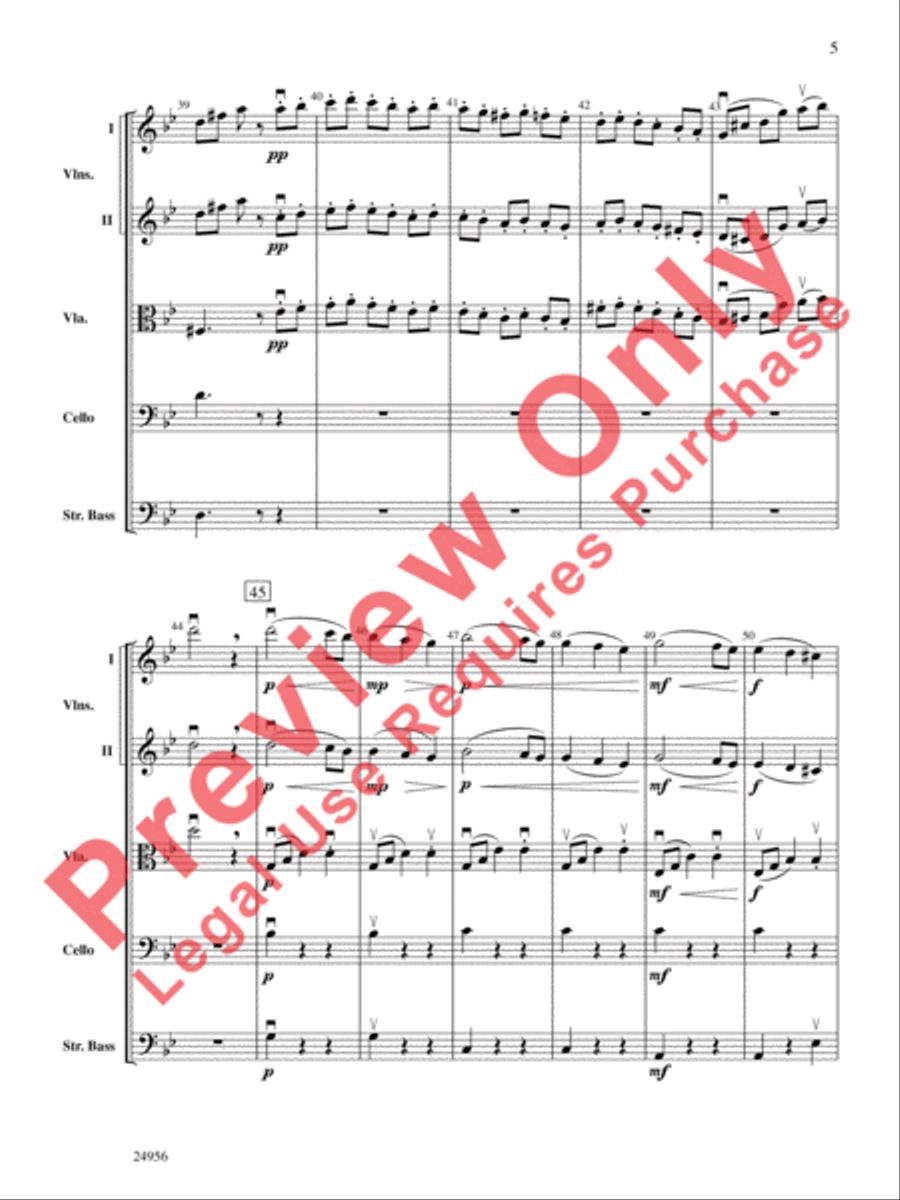 Allegretto Grazioso (from Symphony No. 8) String Orchestra scores gallery preview page 6