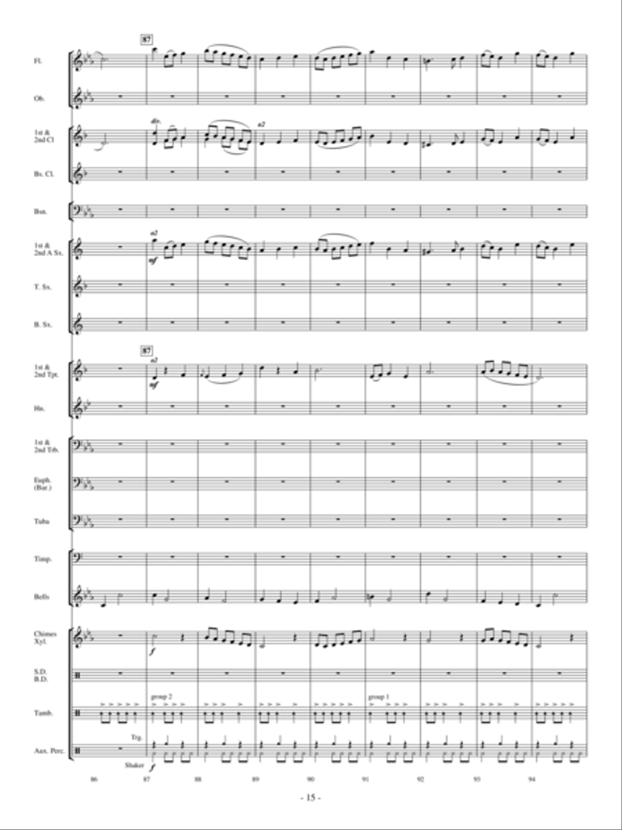 Eureka! Eureka! Concert Band scores gallery preview page 14
