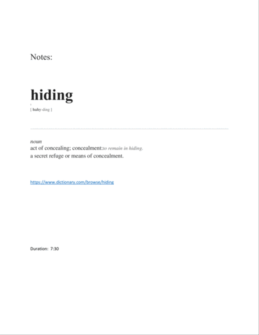 Hiding Hiding Viola Solo scores gallery preview page 2