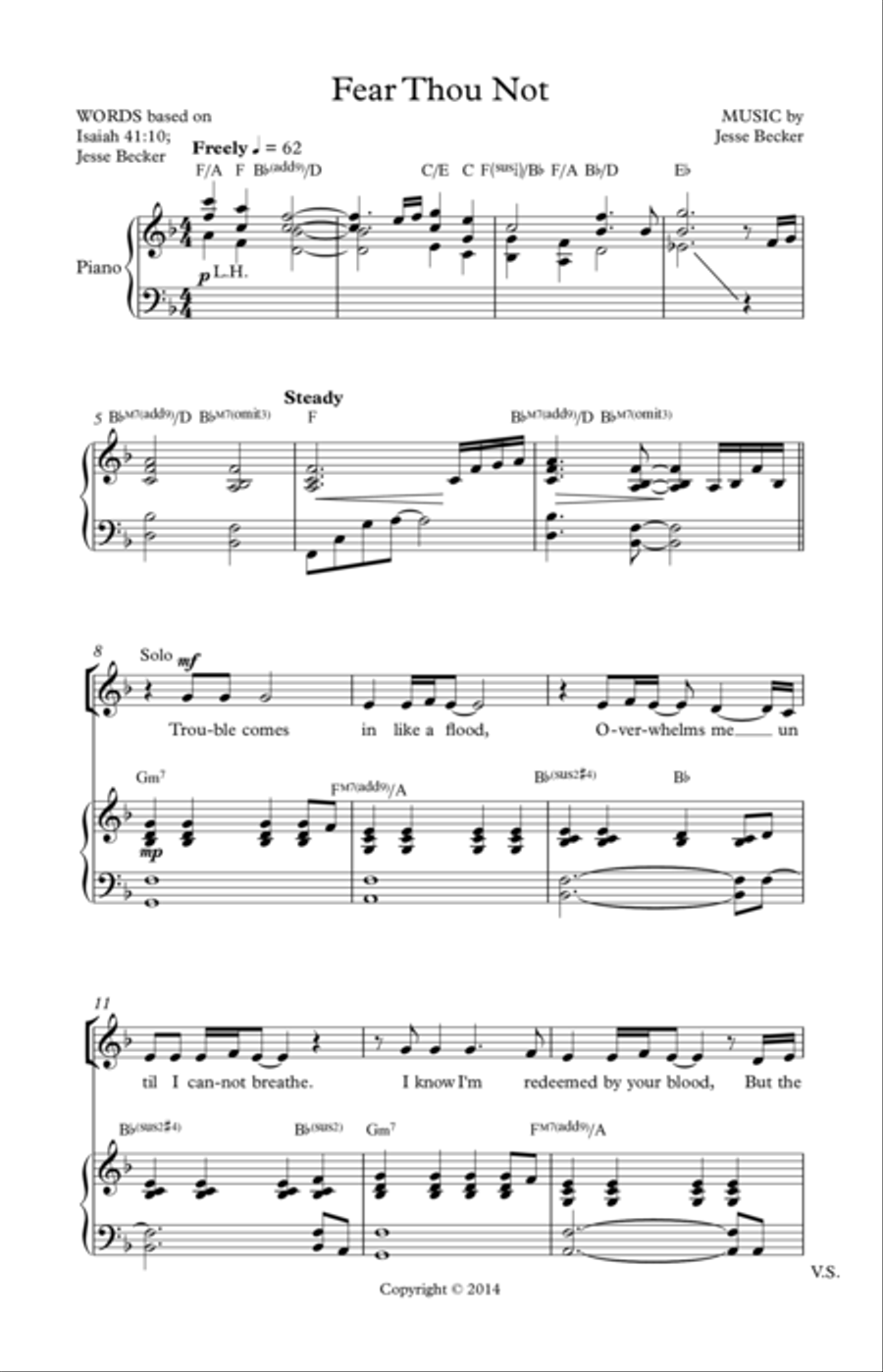Fear Thou Not 4-Part scores gallery preview page 1