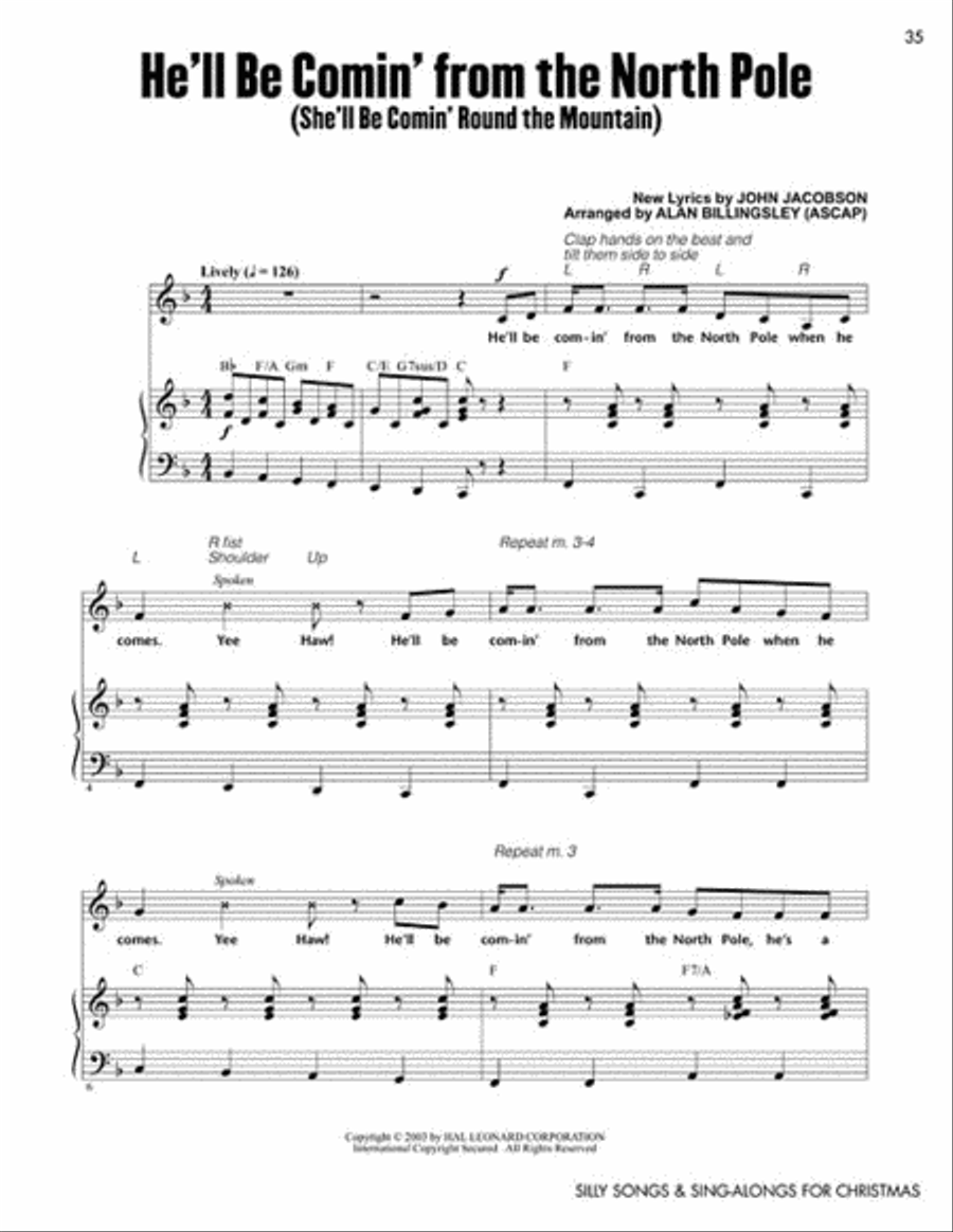 Silly Songs and Sing-Alongs for Christmas (Collection) Choir scores gallery preview page 4