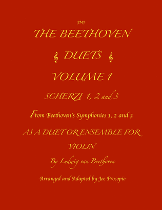 THE BEETHOVEN DUETS FOR VIOLIN VOLUME 1 SCHERZI 1, 2 and 3