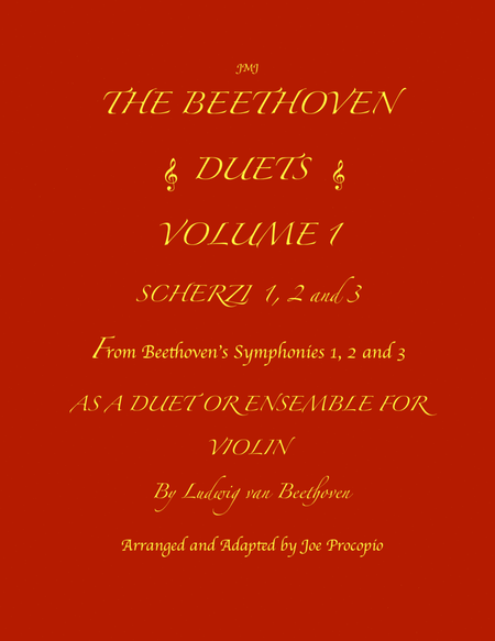 THE BEETHOVEN DUETS FOR VIOLIN VOLUME 1 SCHERZI 1, 2 and 3 image number null