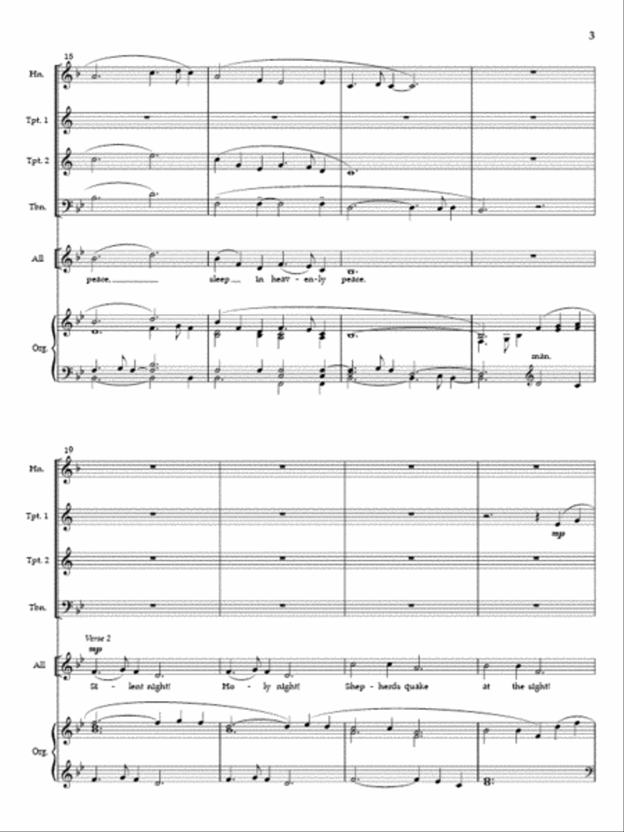 Silent Night (Full Score and Parts) 4-Part scores gallery preview page 4