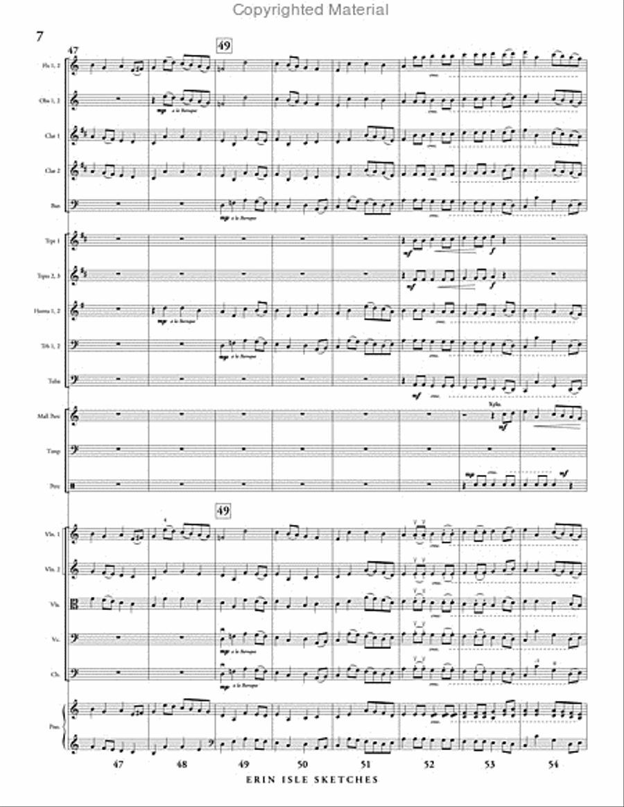 Erin Isle Sketches Full Orchestra scores gallery preview page 8