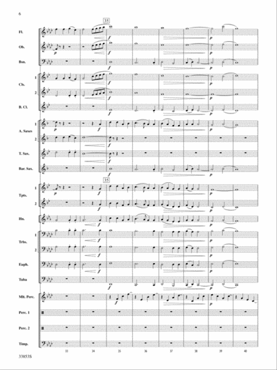 The Moon of Winter (The Huron Carol): Score Concert Band scores gallery preview page 6