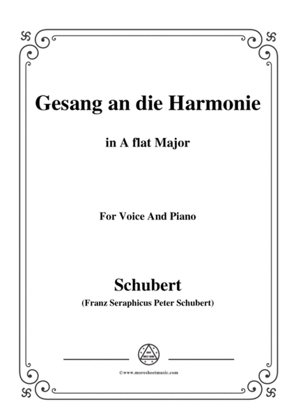 Schubert-An die Harmonie(Gesang an die Harmonie),D.394,in A flat Major,for Voice&Piano image number null