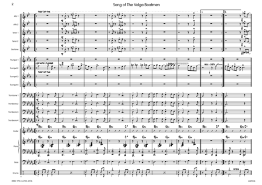 Song Of The Volga Boatmen Big Band scores gallery preview page 3