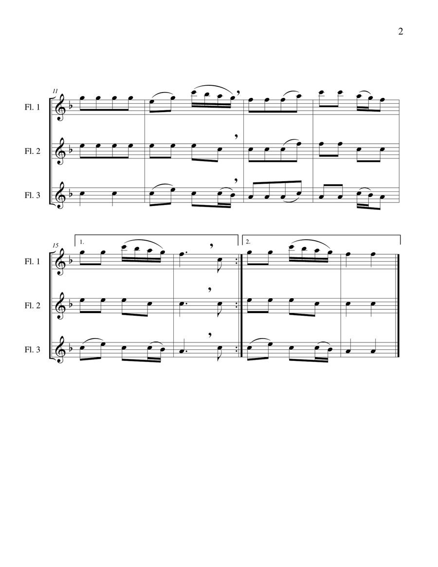 Michael Finnegan - Flute Trio Flute Trio scores gallery preview page 4