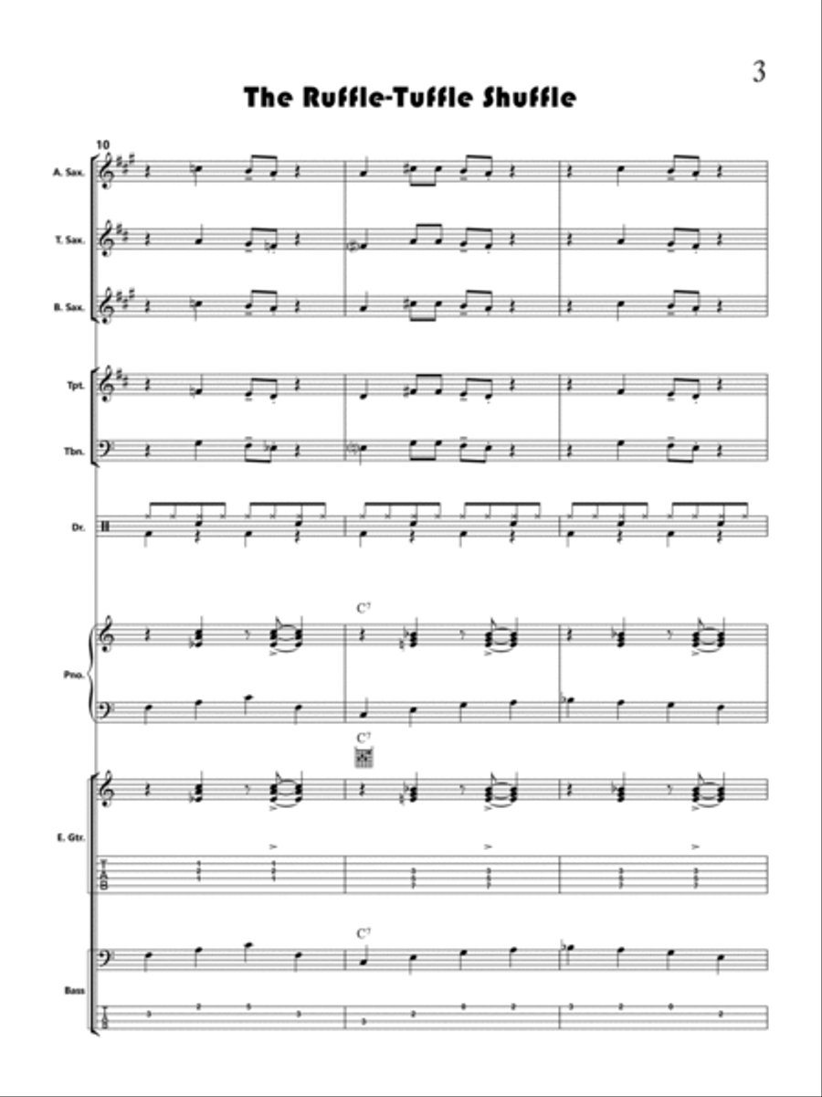 The Ruffle-Tuffle Shuffle Jazz Ensemble scores gallery preview page 5