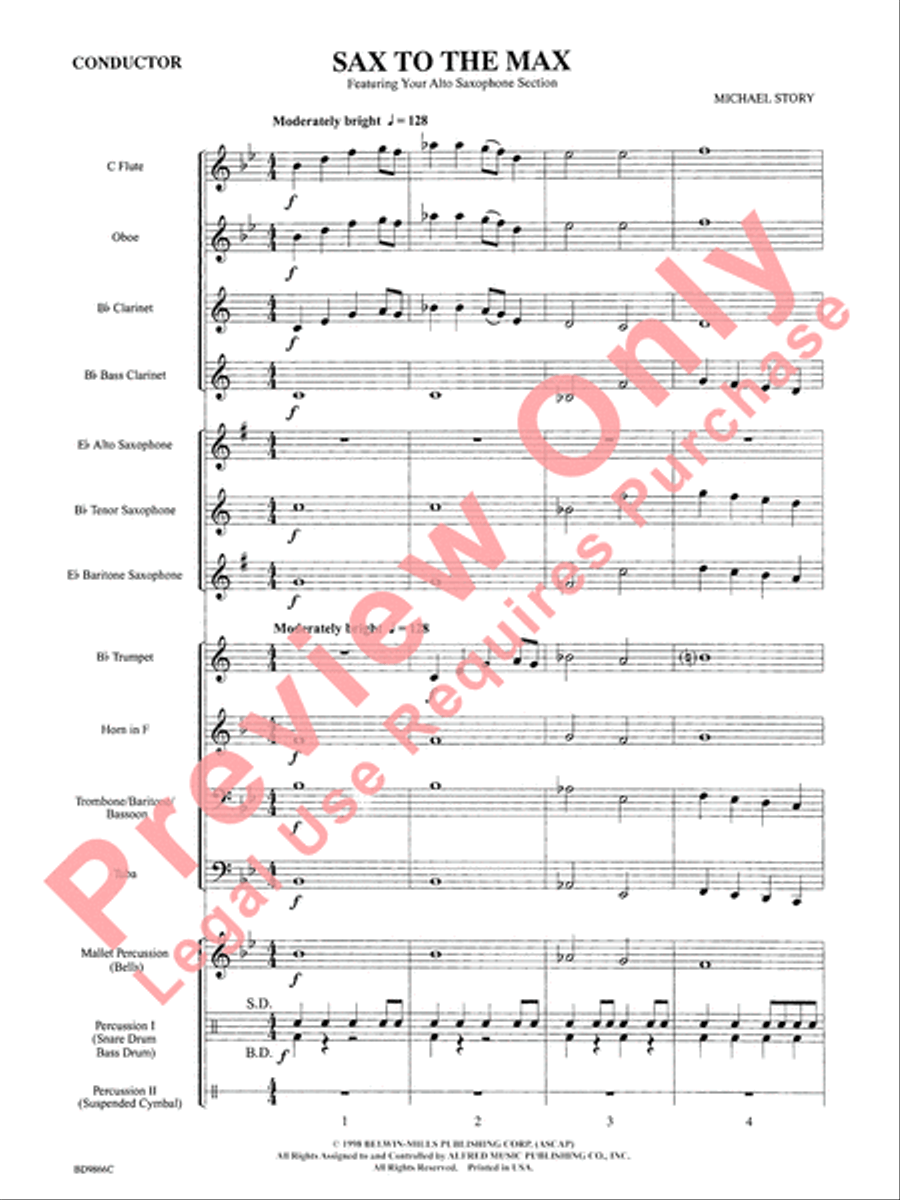 Sax to the Max Concert Band scores gallery preview page 4