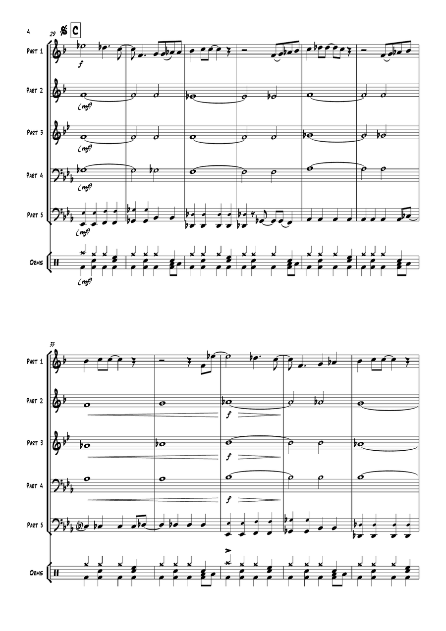 I'm Still Standing Brass Quintet scores gallery preview page 6