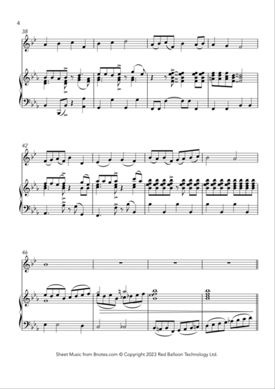 Easter Hymn (Jesus Christ is Risen Today) Horn scores gallery preview page 4