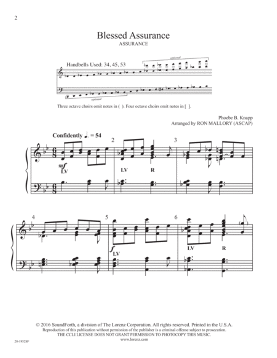 Blessed Assurance 5-Octaves scores gallery preview page 2