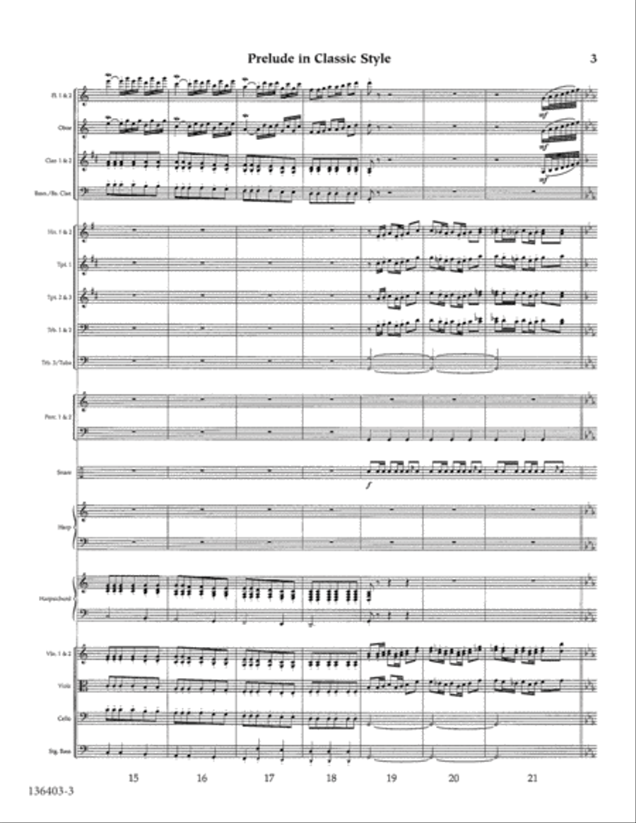 Prelude in Classic Style Orchestra scores gallery preview page 4