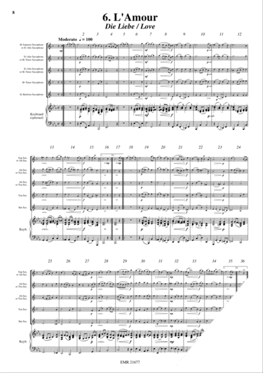 12 Heroic Marches Saxophone Quintet scores gallery preview page 8
