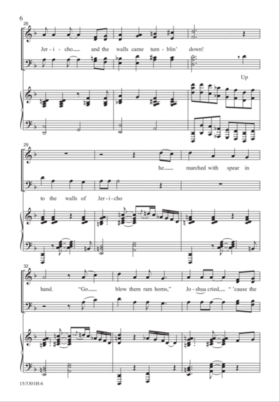 Joshua Fit the Battle of Jericho 4-Part scores gallery preview page 5