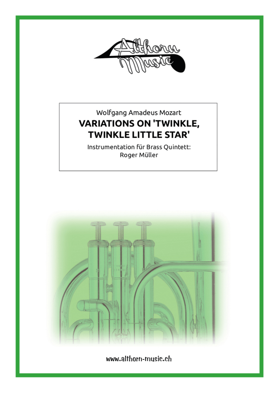 Variations on 'Twinkle, Twinkle Little Star' Brass Quintet scores gallery preview page 1