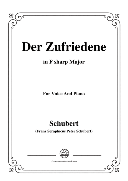 Schubert-Der Zufriedene,in F sharp Major,for Voice&Piano image number null