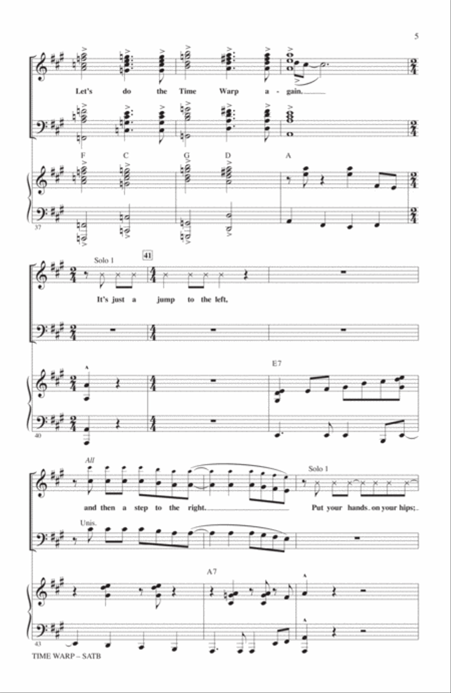Time Warp 4-Part scores gallery preview page 4