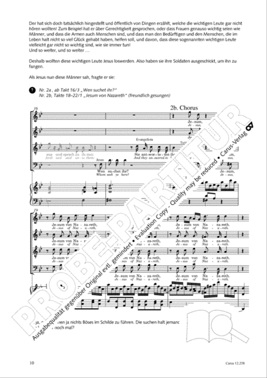 Johann Sebastian Bachs Johannes-Passion fur Kinder und Jugendliche STB scores gallery preview page 11