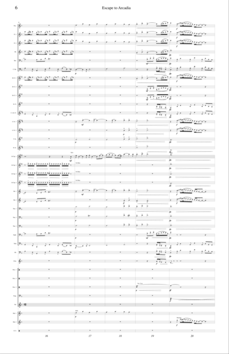 Escape to Arcadia Concert Band scores gallery preview page 5