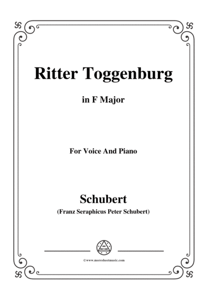 Schubert-Ritter Toggenburg,in F Major,for Voice&Piano image number null
